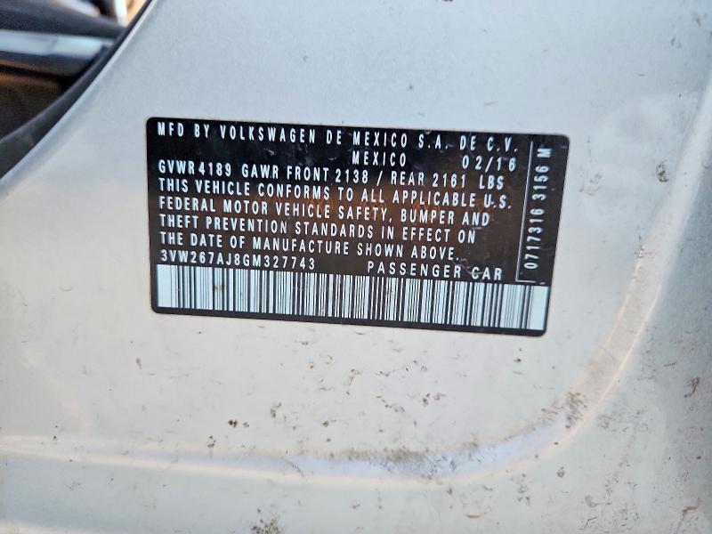 Продаж на аукціоні авто 2016 Volkswagen Jetta, vin: 3VW267AJ8GM327743, номер лоту: 77394325