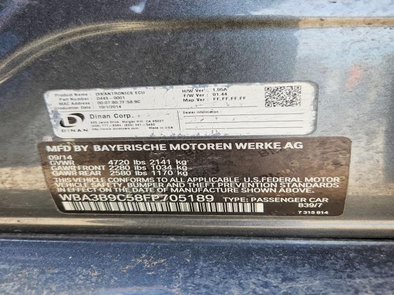 Aukcja sprzedaży 2015 Bmw 335, vin: WBA3B9C58FP705189, numer aukcji: 75738255