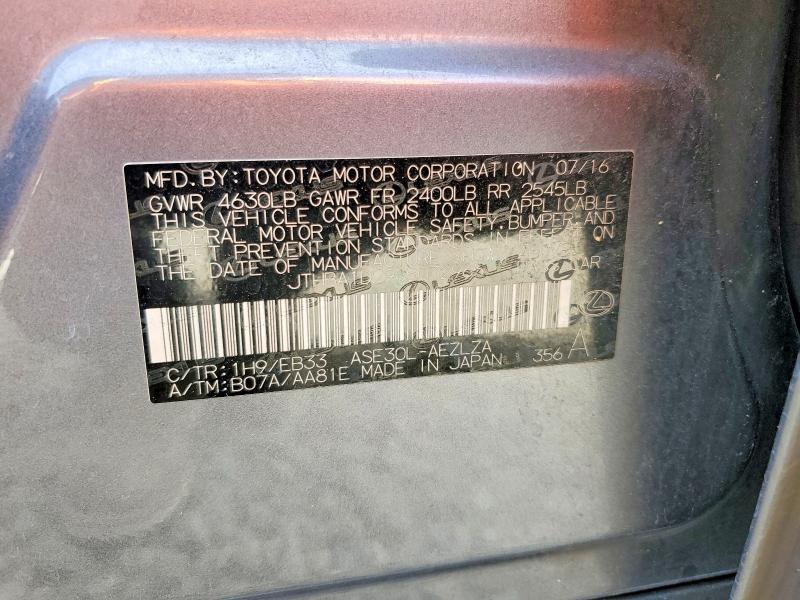 Продажа на аукционе авто 2016 Lexus Is 200t, vin: JTHBA1D29G5032965, номер лота: 77242745