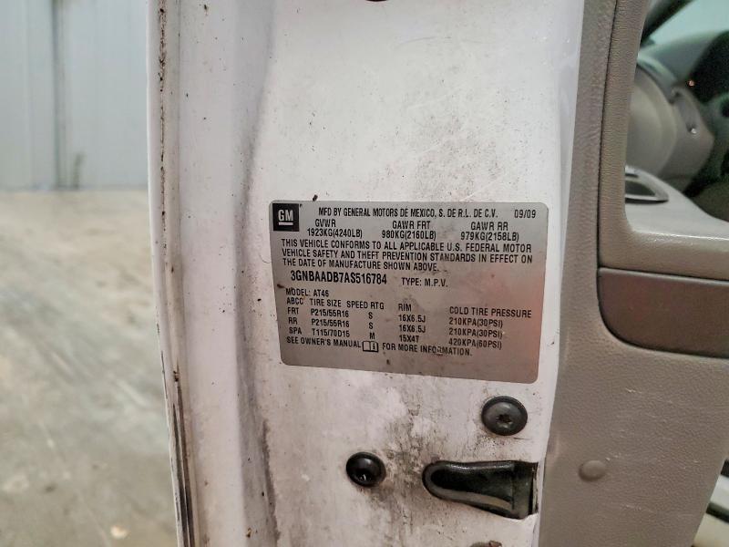 2010 Chevrolet Hhr მანქანა იყიდება აუქციონზე, vin: 3GNBAADB7AS516784, აუქციონის ნომერი: 78133425