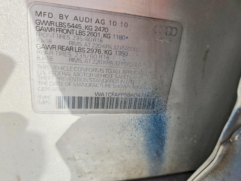 Aukcja sprzedaży 2011 Audi Q5, vin: WA1CFAFP9BA047444, numer aukcji: 78554215