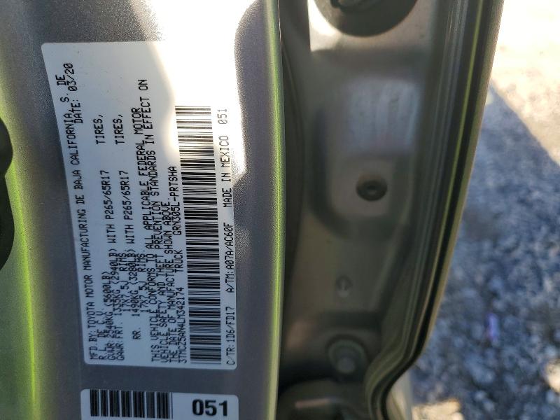 Aukcja sprzedaży 2020 Toyota Tacoma, vin: 3TMCZ5AN4LM342174, numer aukcji: 77238155