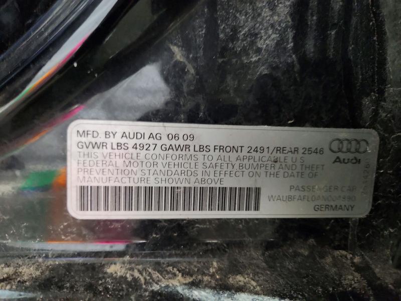 Aukcja sprzedaży 2010 Audi A4, vin: WAUBFAFL0AN004890, numer aukcji: 78052435