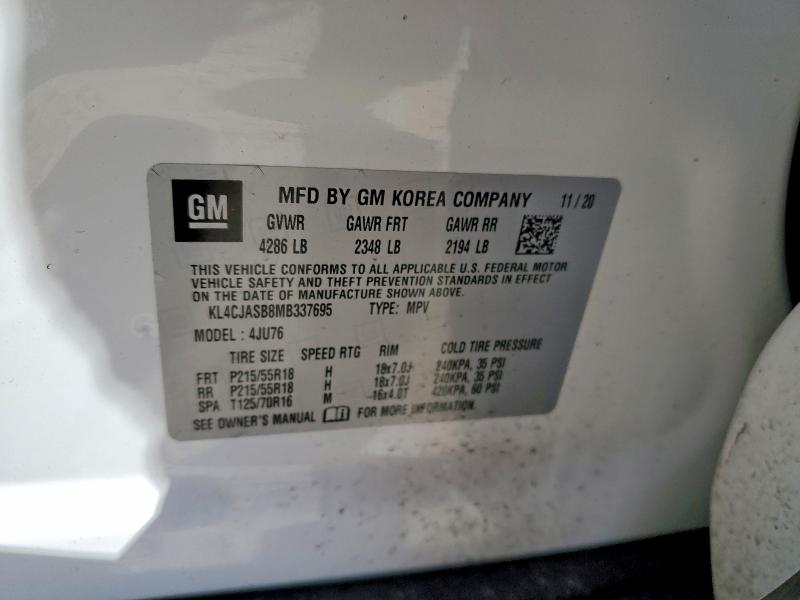 Продаж на аукціоні авто 2021 Buick Encore, vin: KL4CJASB8MB337695, номер лоту: 78874995