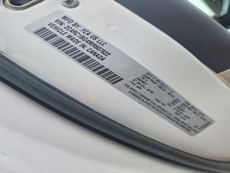 2021 Chrysler Pacifica მანქანა იყიდება აუქციონზე, vin: 2C4RC1BG4MR607822, აუქციონის ნომერი: 76720835