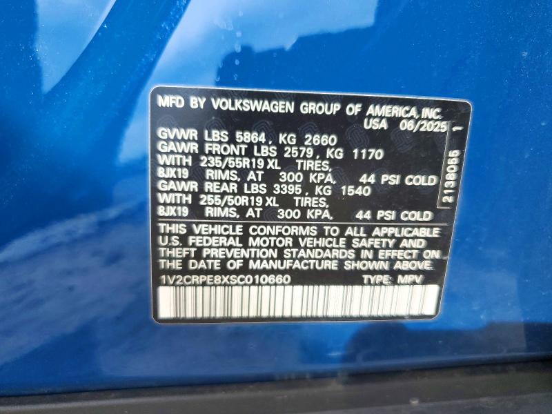 Продаж на аукціоні авто 2025 Volkswagen Id.4, vin: 1V2CRPE8XSC010660, номер лоту: 77947625