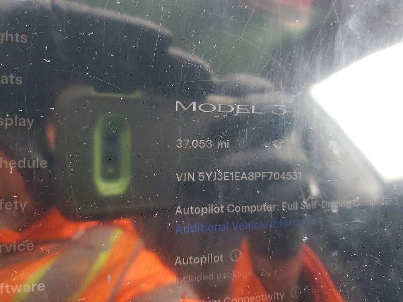77870555 :رقم المزاد ، 5YJ3E1EA8PF704531 vin ، 2023 Tesla Model 3 مزاد بيع