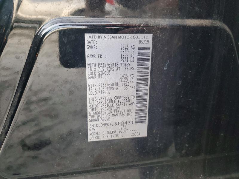 Продаж на аукціоні авто 2019 Infiniti Qx60 Luxe, vin: 5N1DL0MM0KC568431, номер лоту: 76071765