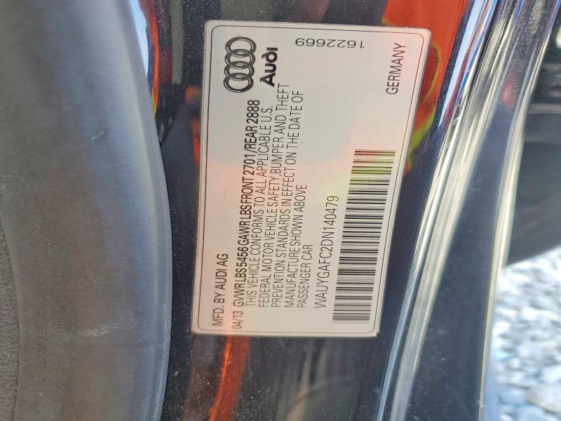 78727705 :رقم المزاد ، WAUYGAFC2DN140479 vin ، 2013 Audi A7 مزاد بيع