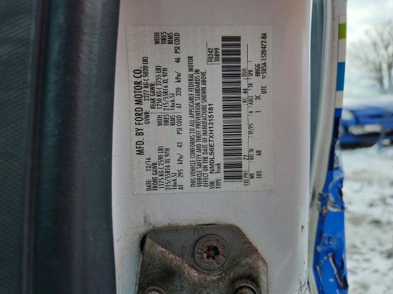 2017 Ford Transit Connect მანქანა იყიდება აუქციონზე, vin: NM0LS6E7XH1315181, აუქციონის ნომერი: 79085195