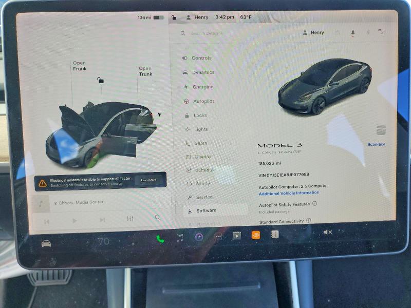 78172845 :رقم المزاد ، 5YJ3E1EA8JF077689 vin ، 2018 Tesla Model 3 مزاد بيع