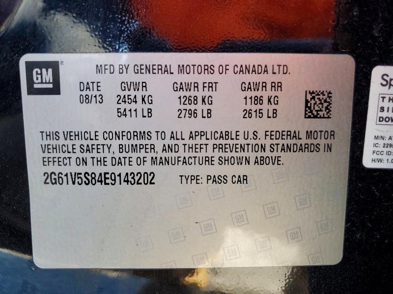 75755595 :رقم المزاد ، 2G61V5S84E9143202 vin ، 2014 Cadillac Xts مزاد بيع