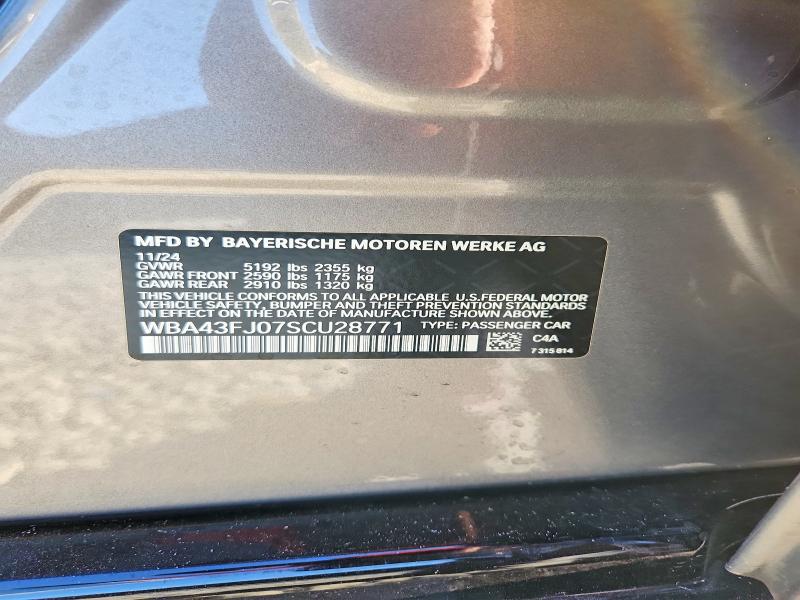 Продажа на аукционе авто 2025 Bmw 530, vin: WBA43FJ07SCU28771, номер лота: 77184655