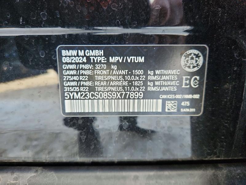 2025 Bmw Xm მანქანა იყიდება აუქციონზე, vin: 5YM23CS08S9X77899, აუქციონის ნომერი: 74694425