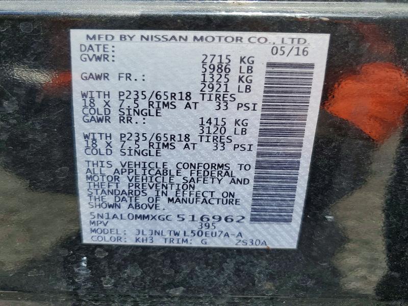 Aukcja sprzedaży 2016 Infiniti Qx60, vin: 5N1AL0MMXGC516962, numer aukcji: 79171585