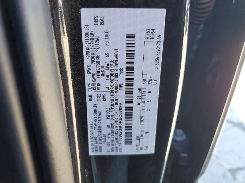 Продаж на аукціоні авто 2024 Ford F250, vin: 1FT8W2BM0REC67099, номер лоту: 78979215