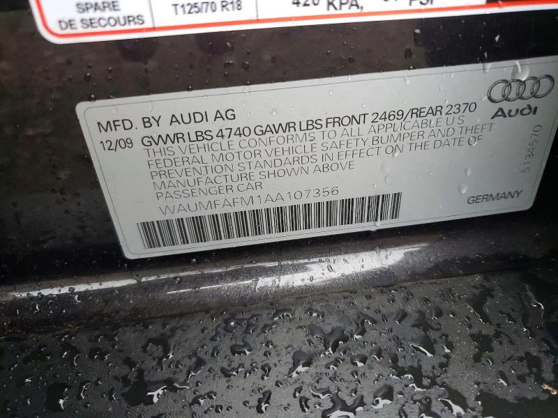 Aukcja sprzedaży 2010 Audi A3, vin: WAUMFAFM1AA107356, numer aukcji: 76775165