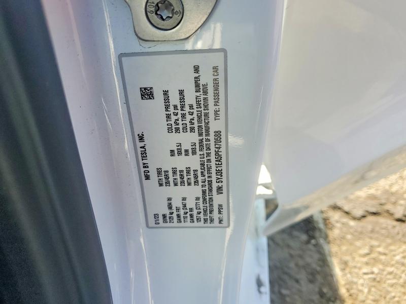 Aukcja sprzedaży 2023 Tesla Model 3, vin: 5YJ3E1EA5PF470588, numer aukcji: 75400245