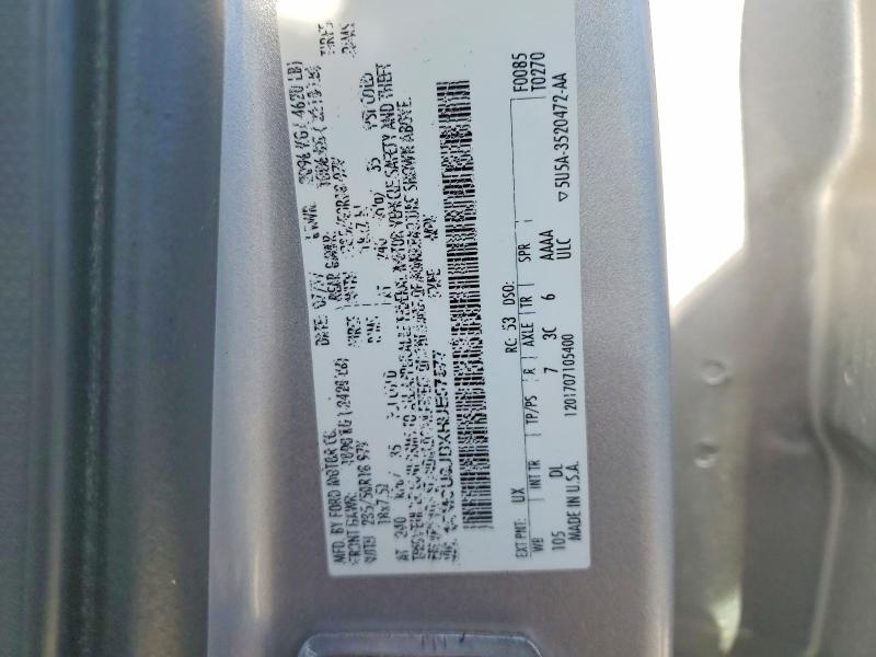77575355 :رقم المزاد ، 1FMCU0JDXHUE57577 vin ، 2017 Ford Escape مزاد بيع