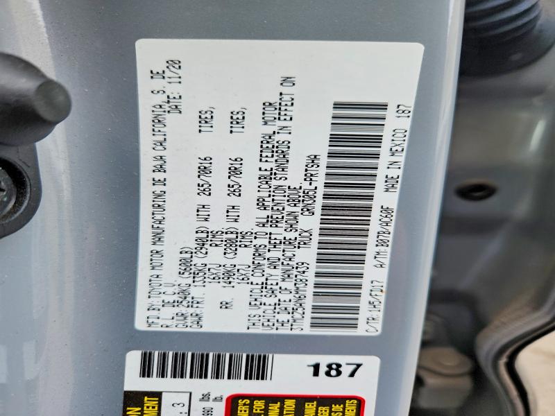 78174695 :رقم المزاد ، 3TMCZ5AN6MM387439 vin ، 2021 Toyota Tacoma مزاد بيع
