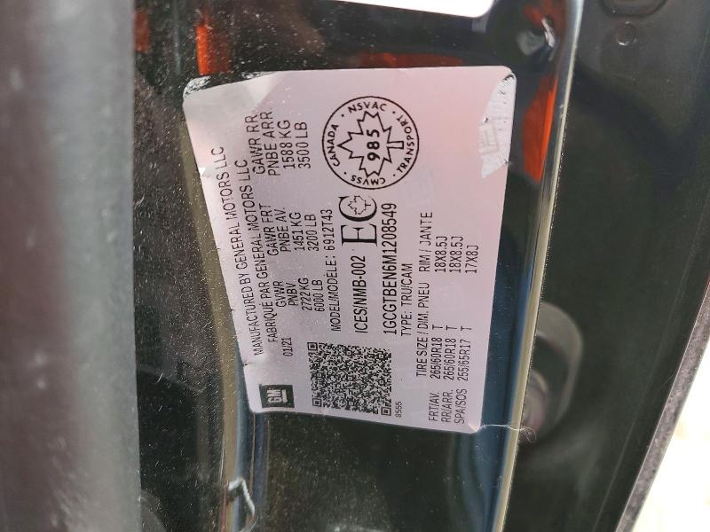 76438635 :رقم المزاد ، 1GCGTBEN6M1208549 vin ، 2021 Chevrolet Colorado مزاد بيع