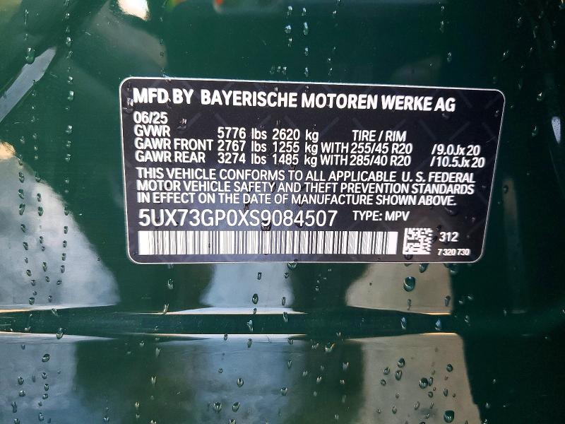 77310185 :رقم المزاد ، 5UX73GP0XS9084507 vin ، 2025 Bmw X3 مزاد بيع