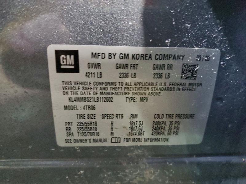 Aukcja sprzedaży 2020 Buick Encore Gx, vin: KL4MMBS21LB112602, numer aukcji: 75568995