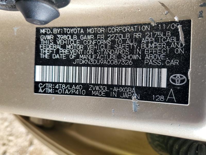 Продажа на аукционе авто 2010 Toyota Prius, vin: JTDKN3DU9A0087326, номер лота: 76791545