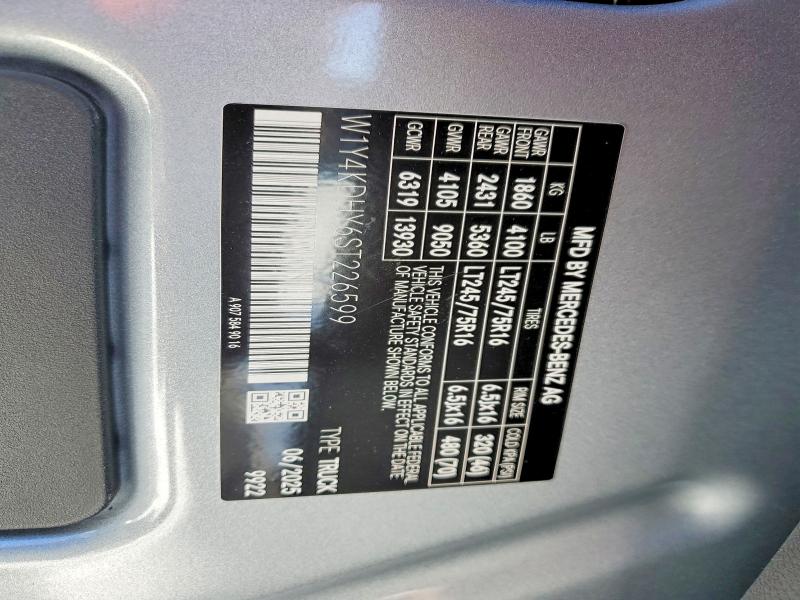 74479015 :رقم المزاد ، W1Y4KDHY6ST226599 vin ، 2025 Mercedes Benz Sprinter مزاد بيع
