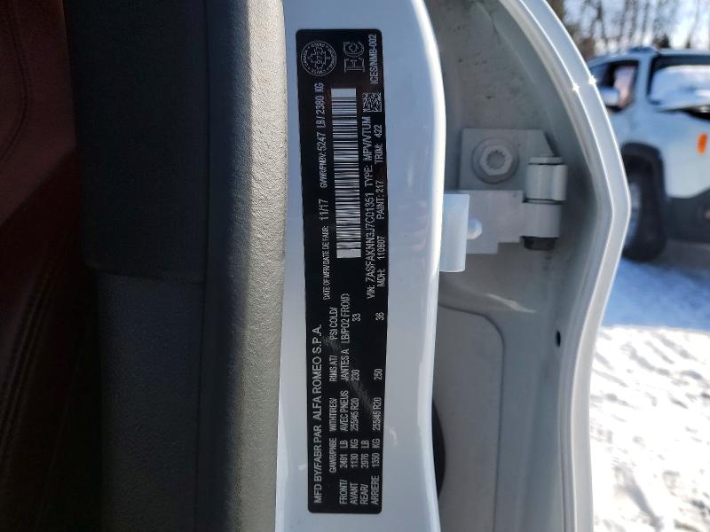 2018 Alfa Romeo Stelvio მანქანა იყიდება აუქციონზე, vin: ZASFAKNN3J7C01351, აუქციონის ნომერი: 78697975