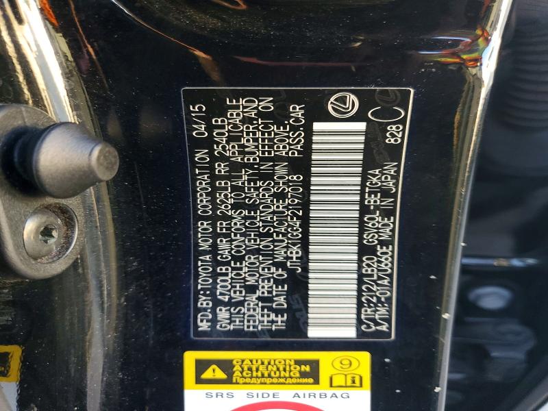Aukcja sprzedaży 2015 Lexus Es 350, vin: JTHBK1GG4F2197018, numer aukcji: 77231655