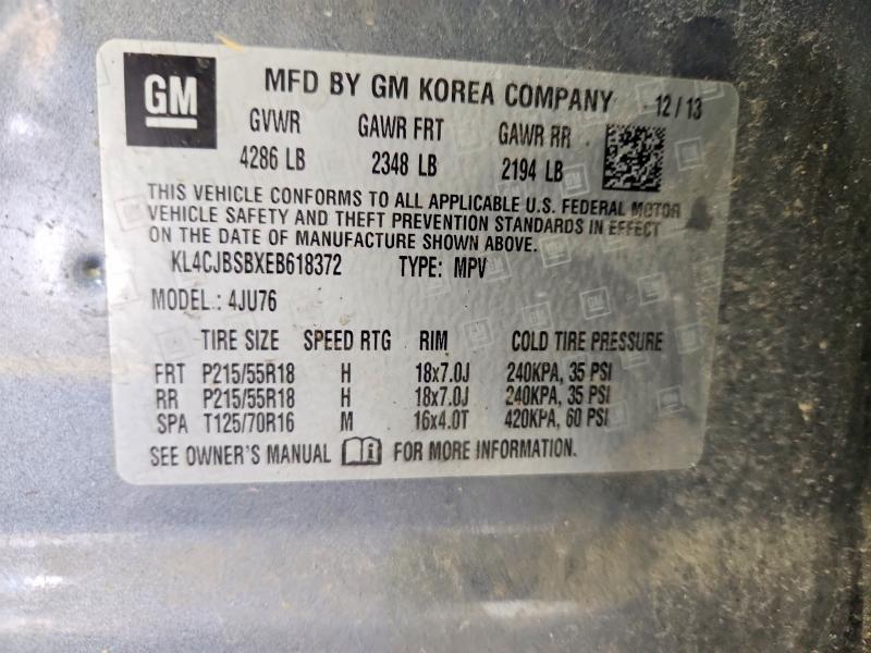 Продаж на аукціоні авто 2014 Buick Encore, vin: KL4CJBSBXEB618372, номер лоту: 77872365