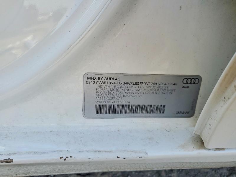 Продажа на аукционе авто 2013 Audi A4, vin: WAUBFAFL8DN022574, номер лота: 78761135
