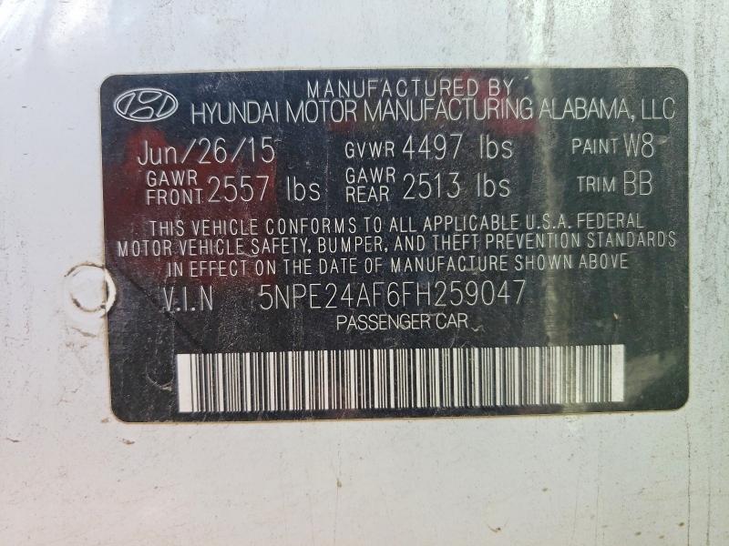 Продаж на аукціоні авто 2015 Hyundai Sonata, vin: 5NPE24AF6FH259047, номер лоту: 79025805