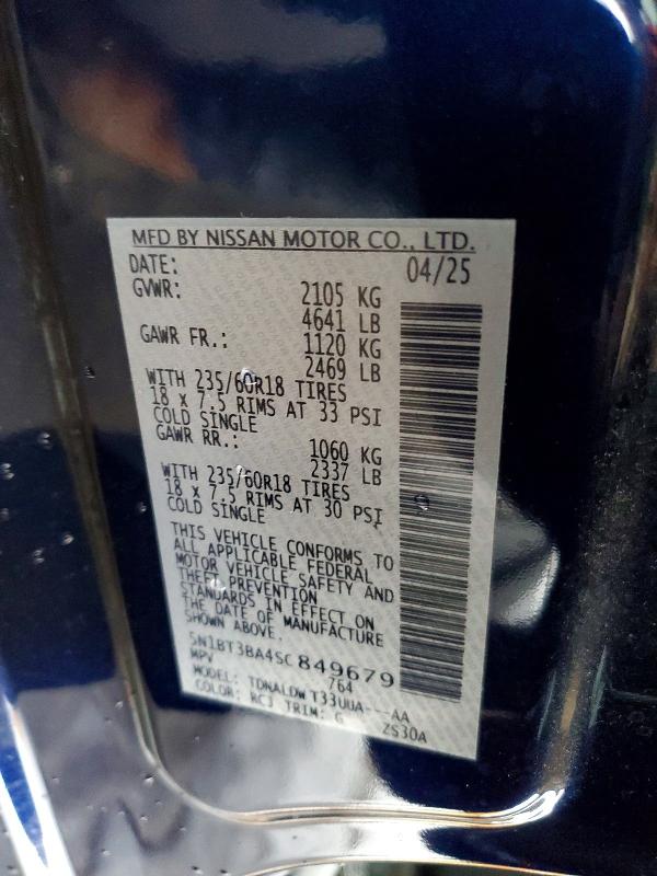 Продаж на аукціоні авто 2025 Nissan Rogue, vin: 5N1BT3BA4SC849679, номер лоту: 79236525