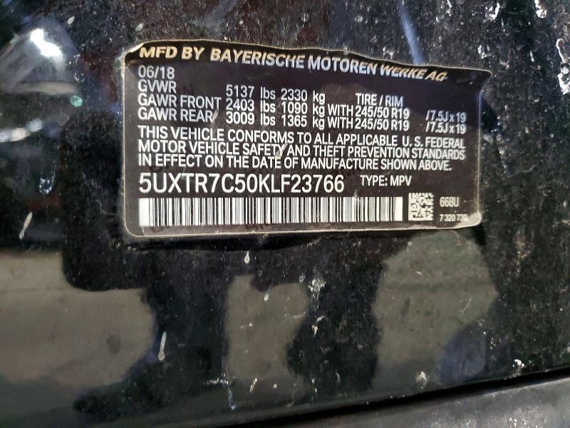 2019 Bmw X3 Sdrive3 მანქანა იყიდება აუქციონზე, vin: 5UXTR7C50KLF23766, აუქციონის ნომერი: 76557695