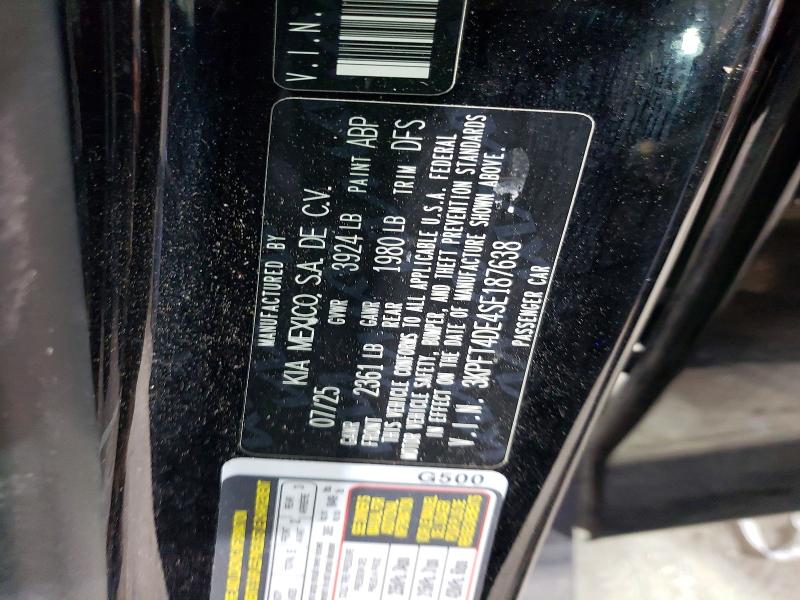 74864005 :رقم المزاد ، 3KPFT4DE4SE187638 vin ، 2025 Kia K4 مزاد بيع