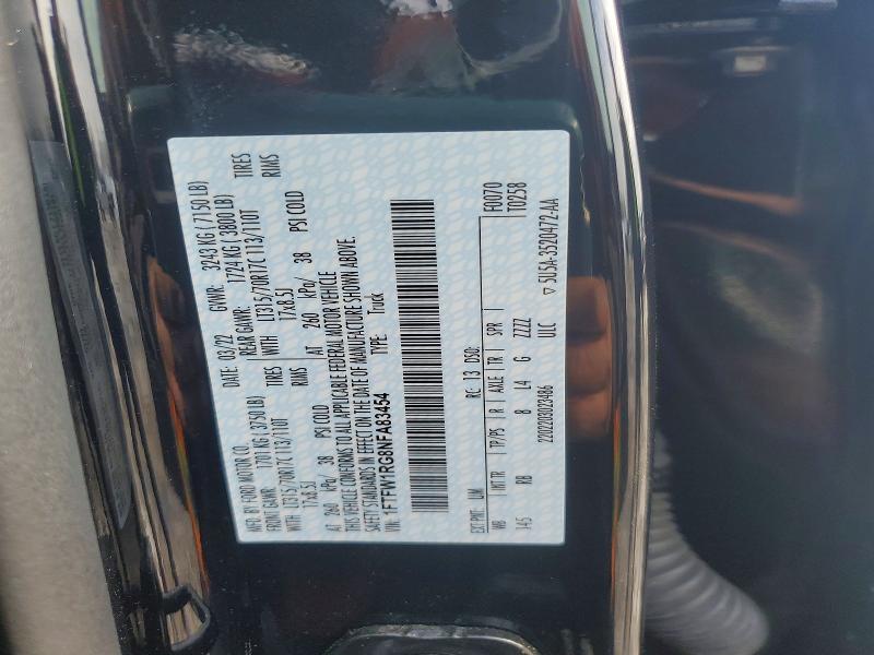 Продаж на аукціоні авто 2022 Ford F150, vin: 1FTFW1RG8NFA83454, номер лоту: 79453865
