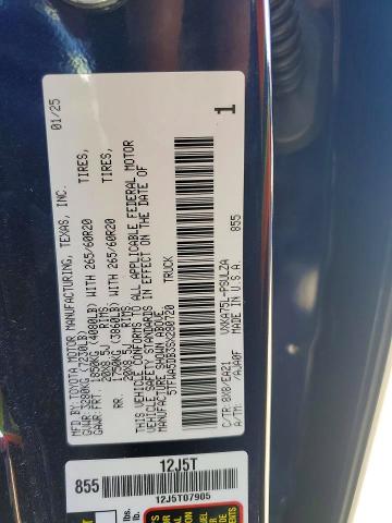 2025 Toyota Tundra Cre მანქანა იყიდება აუქციონზე, vin: 5TFWA5DB3SX280720, აუქციონის ნომერი: 73332975