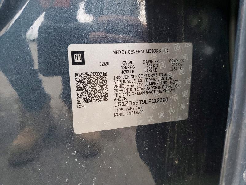 Продаж на аукціоні авто 2020 Chevrolet Malibu, vin: 1G1ZD5ST9LF112290, номер лоту: 77268785