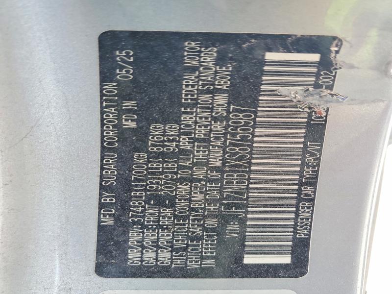 Aukcja sprzedaży 2025 Toyota Gr86, vin: JF1ZNBB1XS8756987, numer aukcji: 77674615