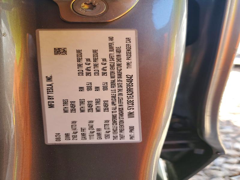 Auction sale of the 2024 Tesla Model 3, vin: 5YJ3E1EA3RF854842, lot number: 75395605