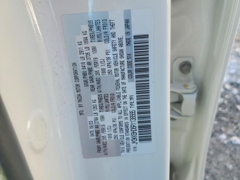 Aukcja sprzedaży 2024 Mazda Cx-90, vin: JM3KKBHD6R1138565, numer aukcji: 75913015