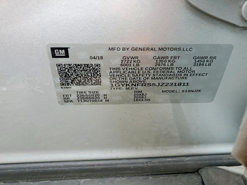 Продаж на аукціоні авто 2018 Cadillac Xt5, vin: 1GYKNFRS5JZ231811, номер лоту: 75865285