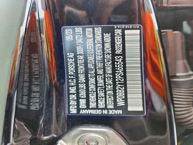Продаж на аукціоні авто 2023 Porsche Taycan, vin: WP0BB2Y12PSA65543, номер лоту: 79246565