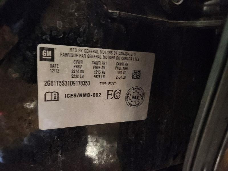 2013 Cadillac Xts მანქანა იყიდება აუქციონზე, vin: 2G61T5S31D9178353, აუქციონის ნომერი: 75997585