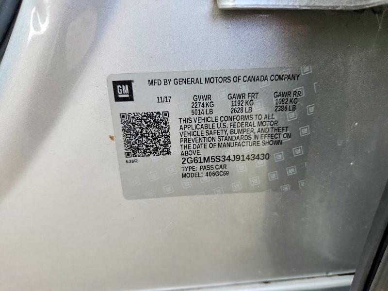 Продажа на аукционе авто 2018 Cadillac Xts, vin: 2G61M5S34J9143430, номер лота: 77898265
