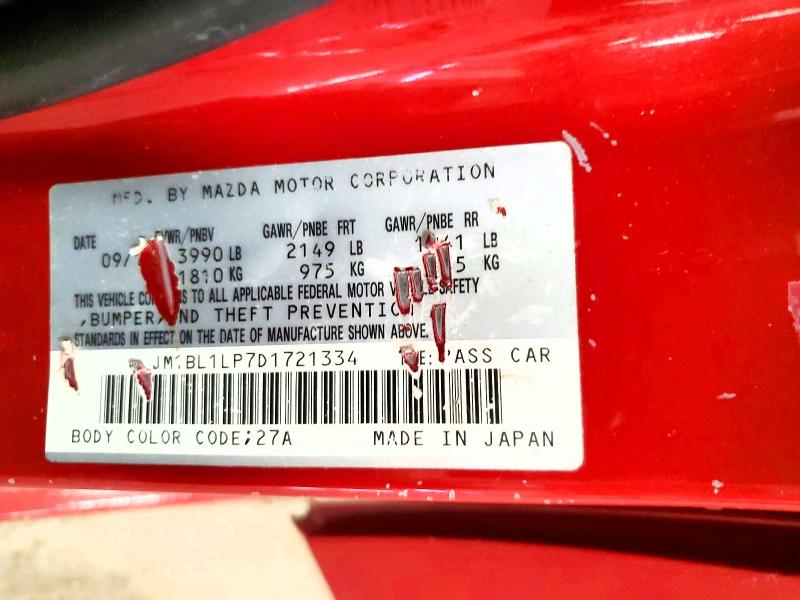 78976165 :رقم المزاد ، JM1BL1LP7D1721334 vin ، 2013 Mazda Mazda3 مزاد بيع