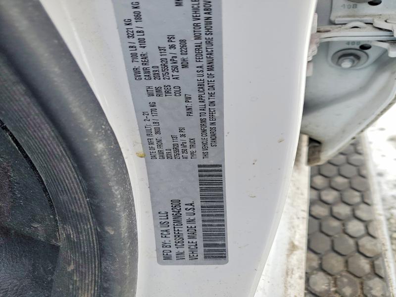 2021 Ram 1500 მანქანა იყიდება აუქციონზე, vin: 1C6SRFFT6MN642600, აუქციონის ნომერი: 76236775