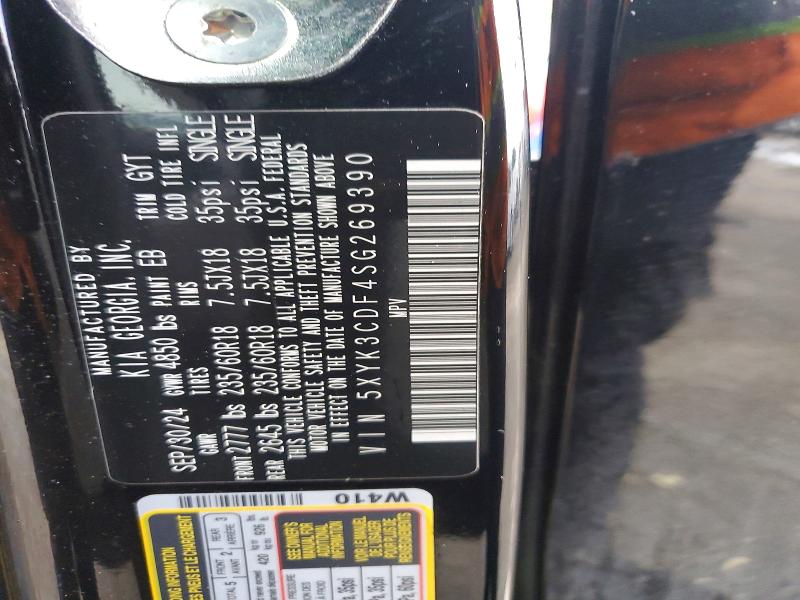 76346795 :رقم المزاد ، 5XYK3CDF4SG269390 vin ، 2025 Kia Sportage مزاد بيع